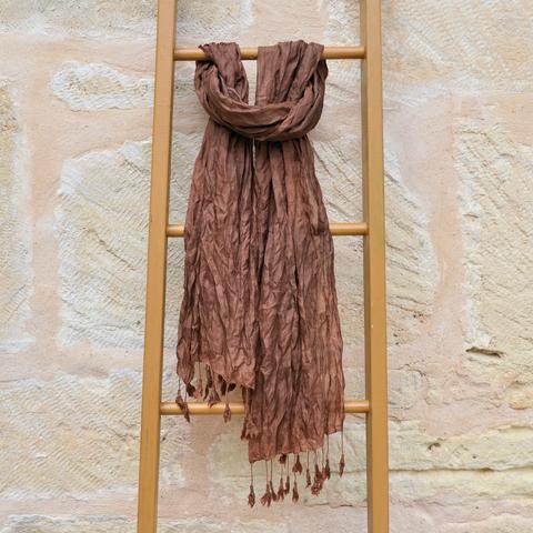 Cambodian Silk Scarf - Champa Tassel Collection