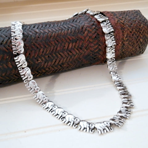 Laying Flat elephant Necklace