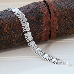 Elephant Caravan Laying Flat Bracelet