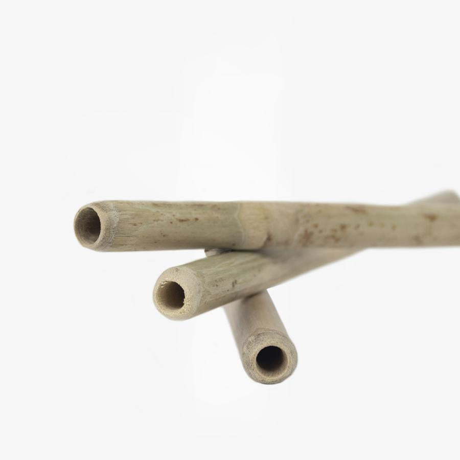 Reusable Bamboo Drinking Straws in Drawstring Bag