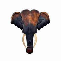 Hand Carved Hanging Elephant Head (20 inch)