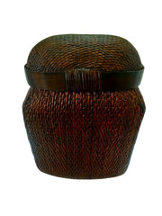 Antique Thai Woven Basket with Lid
